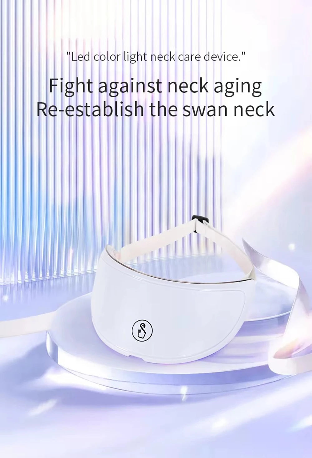 7-Kleuren Photon Nek LED Masker – Roodlicht Therapie, Anti-Aging & Huidverjonging