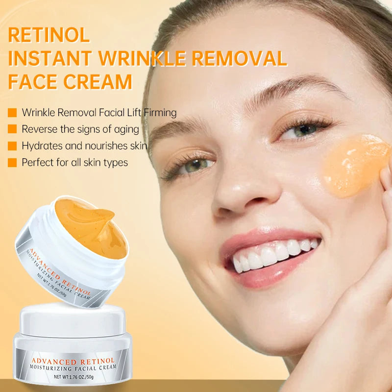 Retinol Anti-Rimpel Gezichtscrème met Hyaluronzuur — Hydratatie & Anti-Aging