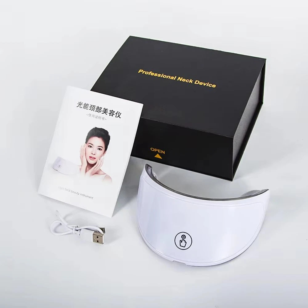 7-Kleuren Photon Nek LED Masker – Roodlicht Therapie, Anti-Aging & Huidverjonging