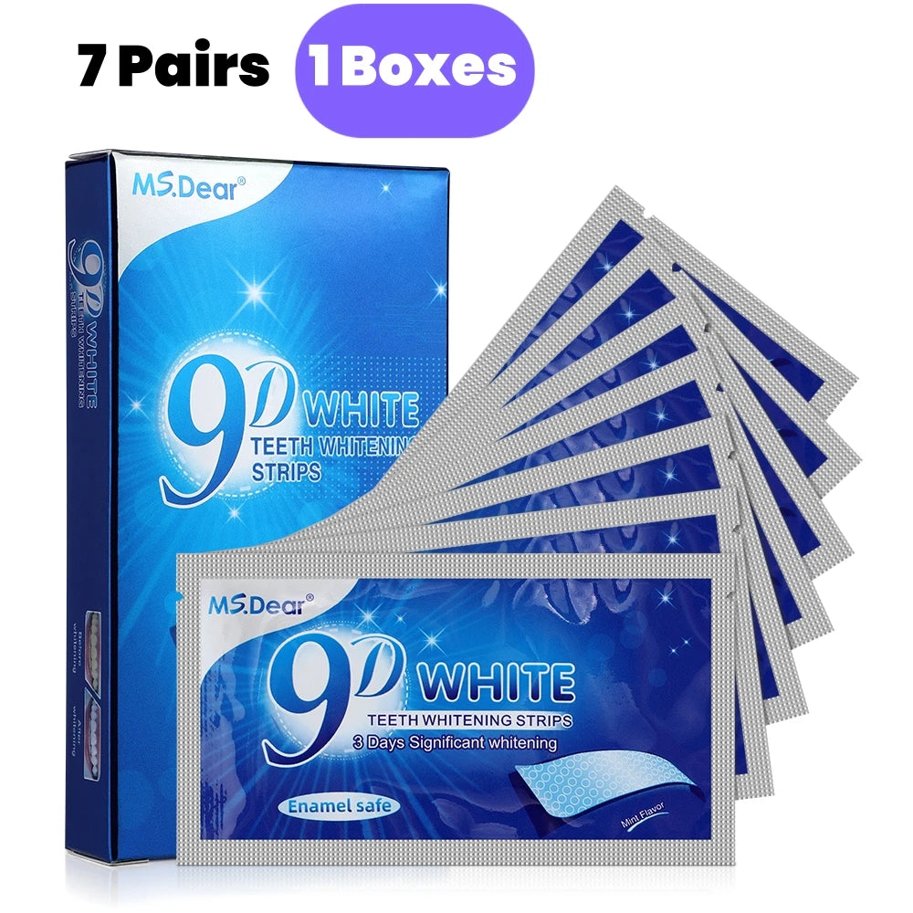 9D Gel Teeth Whitening Strips — Professionele Tandbleking Thuis