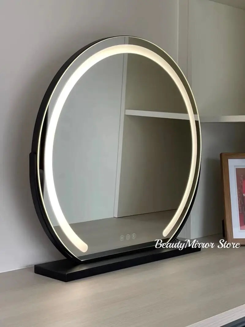 Vanity Makeup Mirror with Lights Detachable 15x Magnification 3 Color Lighting Modes Touch Screen Control 360°Rotation Kenza Beauty Lab