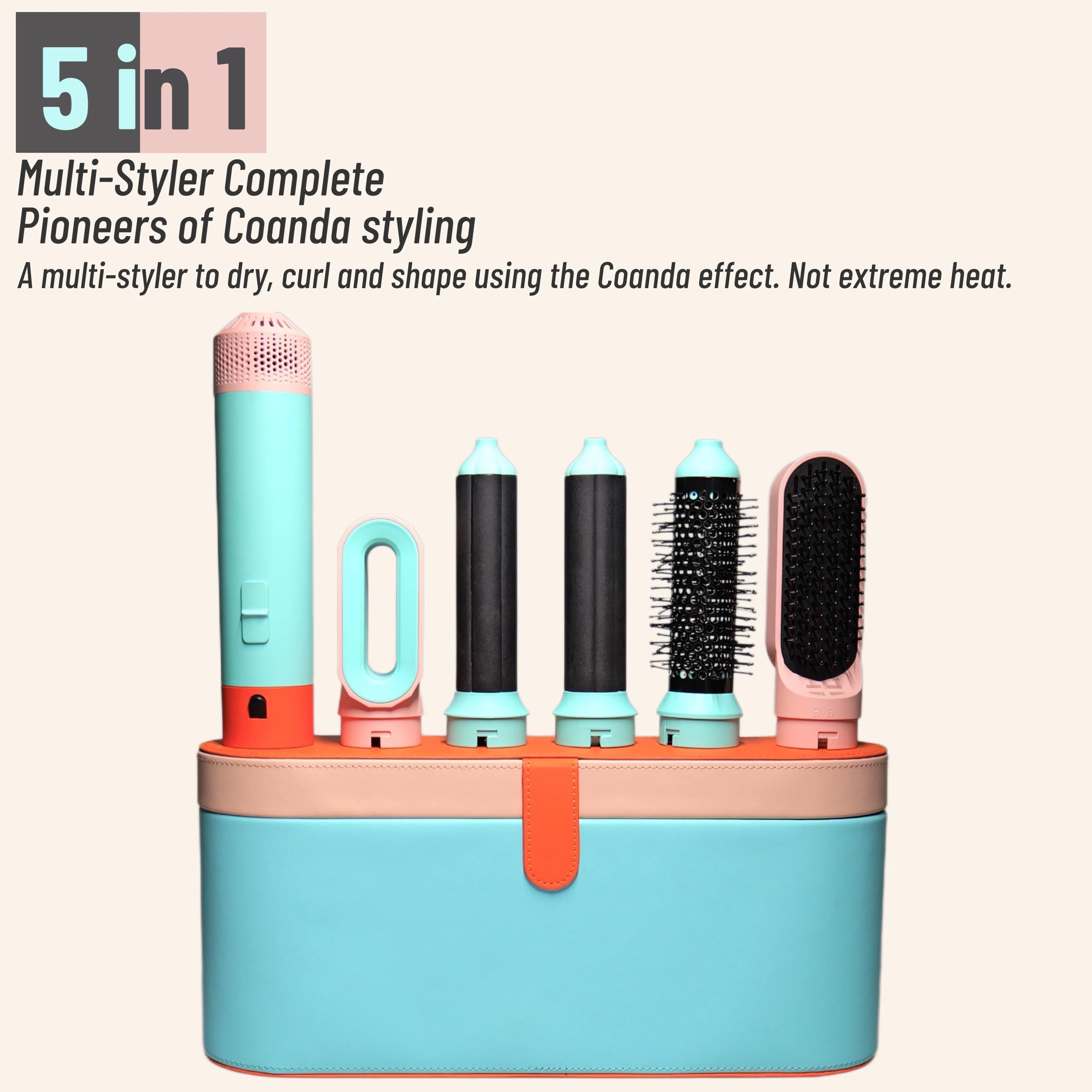 5-in-1 Multi Styler Haardroger — Professioneel Stijlen Thuis