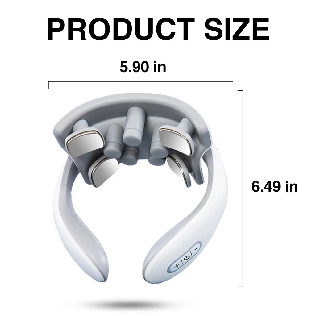 Vibration Neck Masssger Rechargeable Low Frequency Pulse Cervical Massager Smart Electric Neck Massager Red Light Massage Kenza Beauty Lab