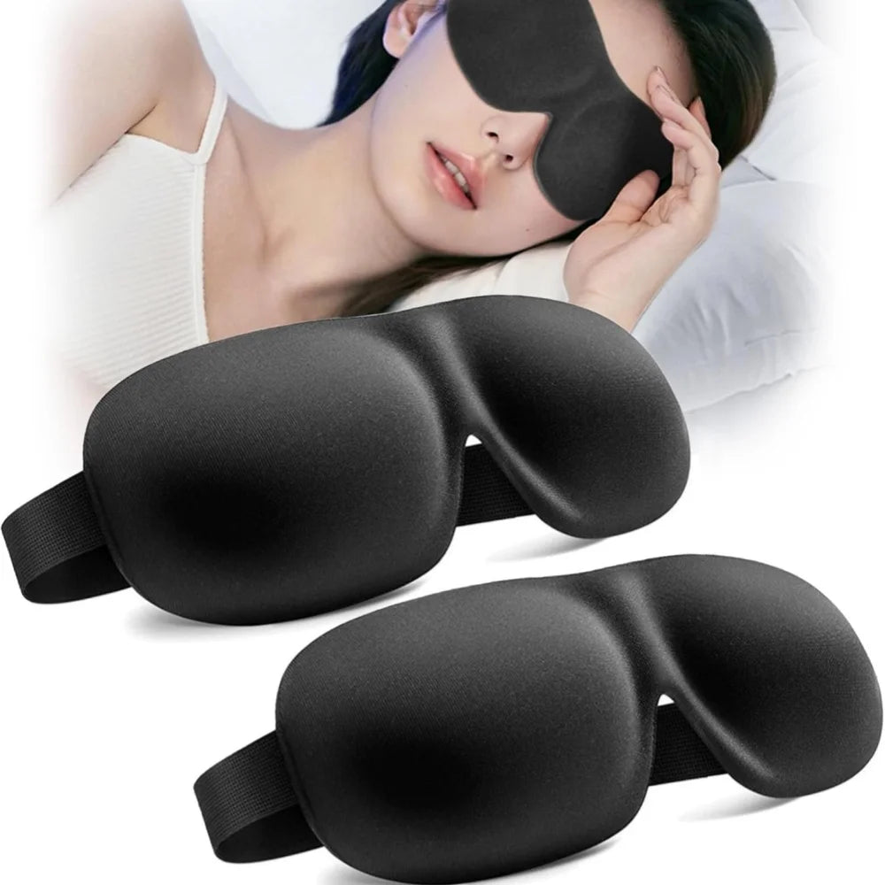 3D Slaapmasker Memory Foam — Lichtblokkerend voor Slaap & Reizen