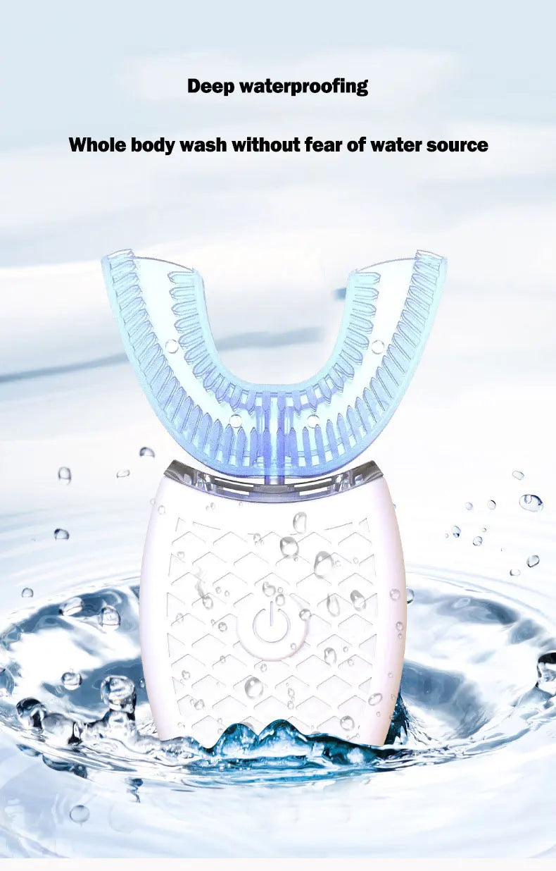 U-Vorm Elektrische Tandenborstel 360° Sonic – USB Oplaadbaar Waterdicht Siliconen