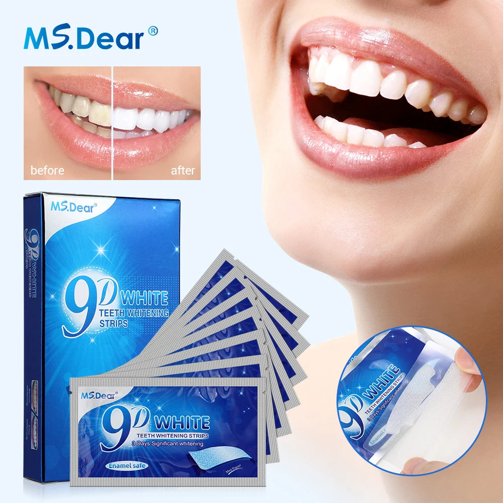 9D Gel Teeth Whitening Strips — Professionele Tandbleking Thuis