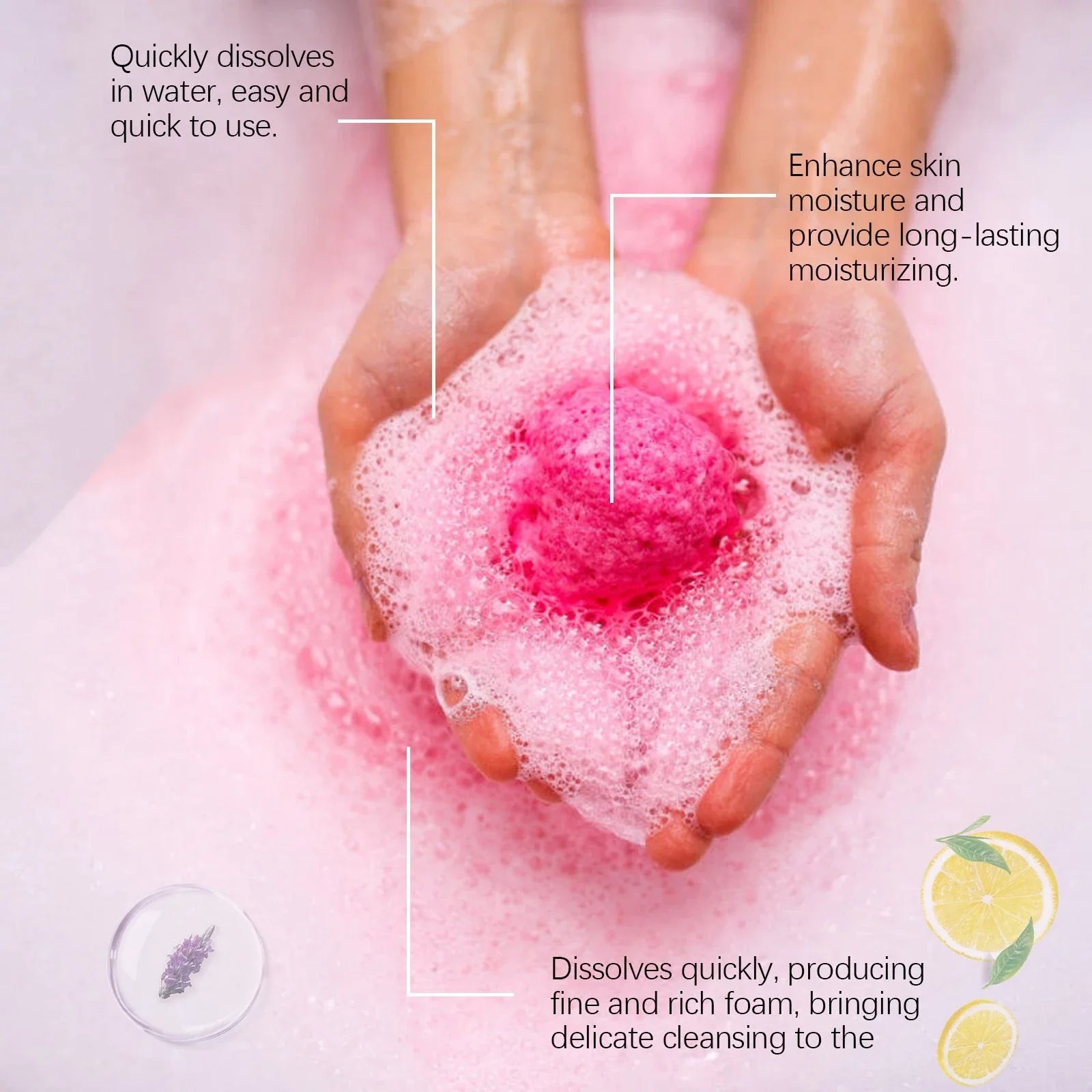 Bruisballen Badset Lavendel en Rozemarijn productdetail Kenza Beauty Lab