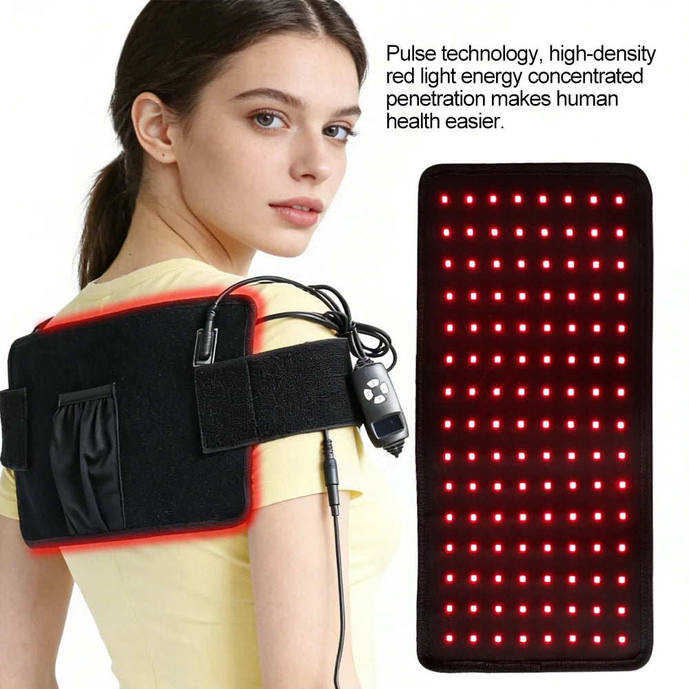 LED Rood & Infrarood Lichttherapie Riem — 120 LED's, 660nm & 850nm voor Rug & Lichaam