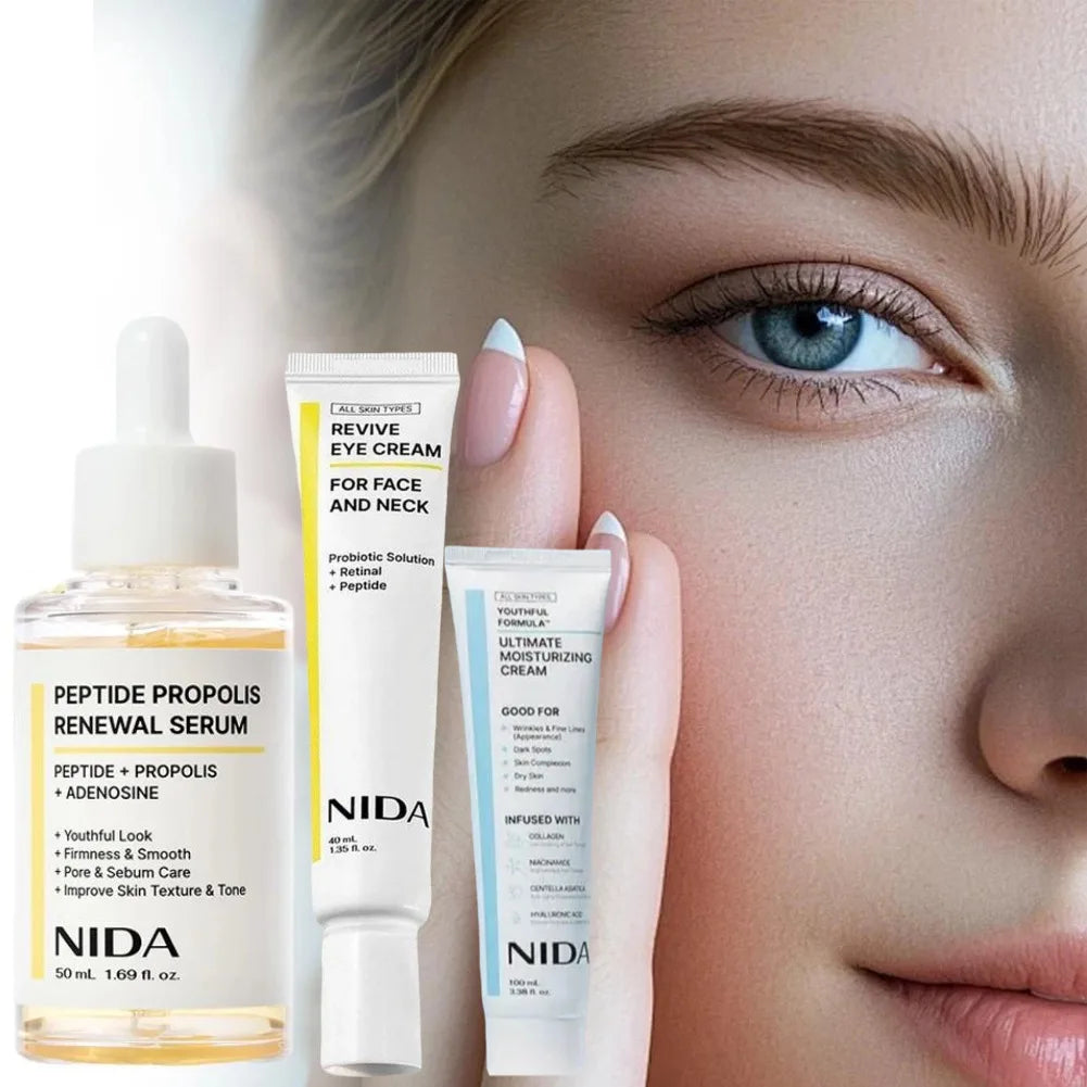 NIDA peptide skincare set met propolis en serum – productset