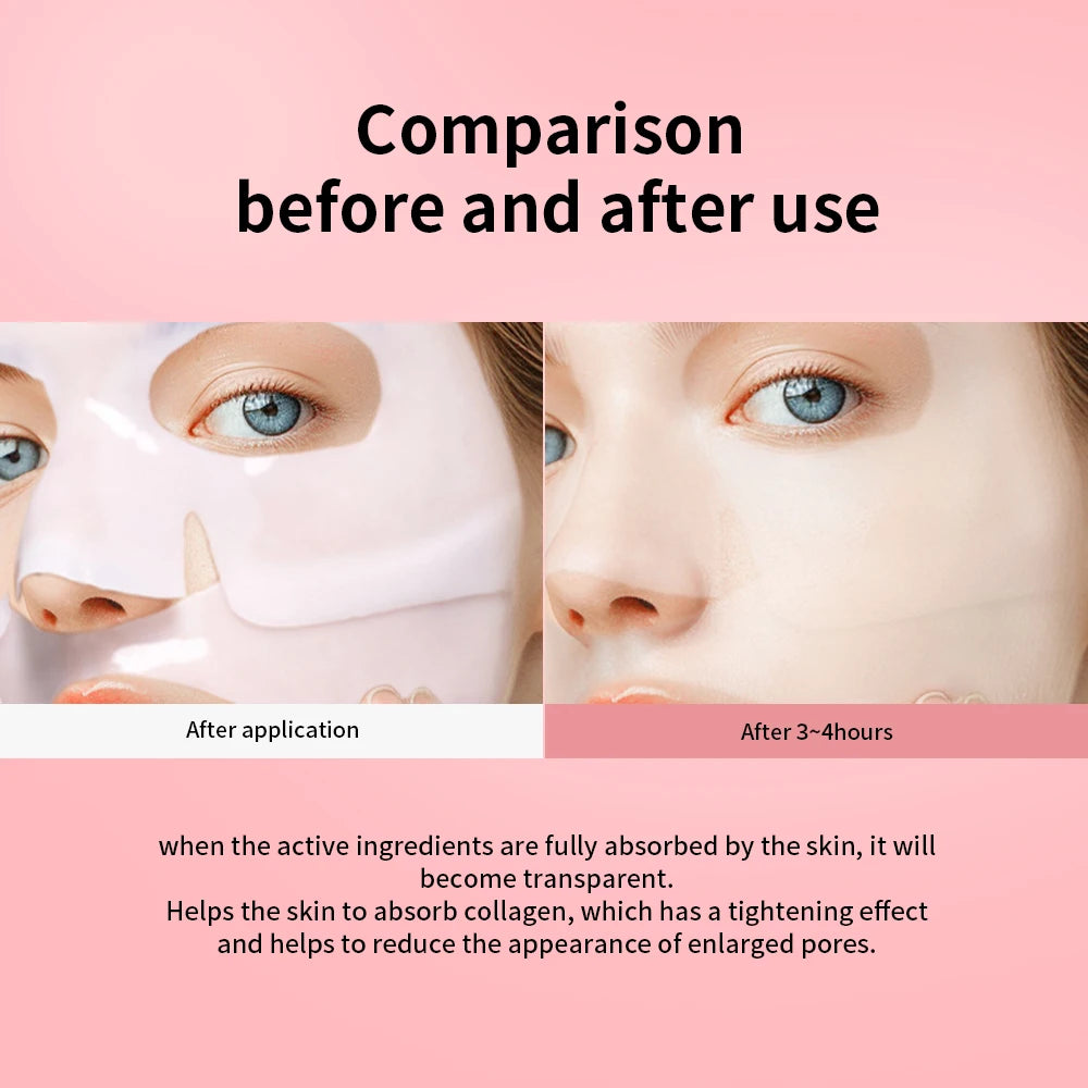 Bio-Collageen Diep Nachtmasker 34g — Hydratatie, Poriënverkleining & Stralende Huid