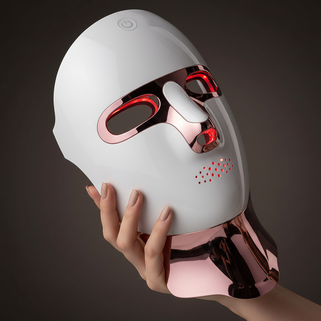 7-Kleuren LED Gezichts- en Nekmasker – Photon Lichttherapie voor Lifting, Acne & Anti-Aging Kenza Beauty Lab