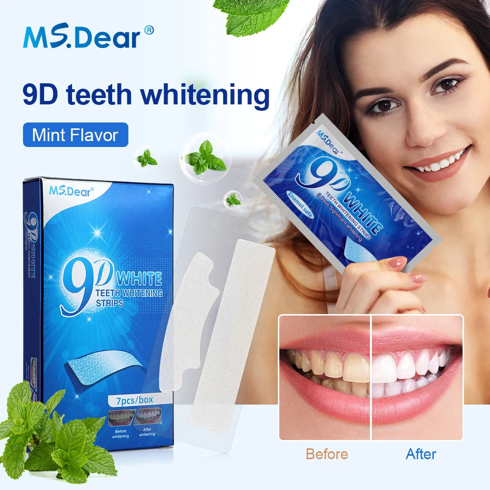9D Gel Teeth Whitening Strips — Professionele Tandbleking Thuis