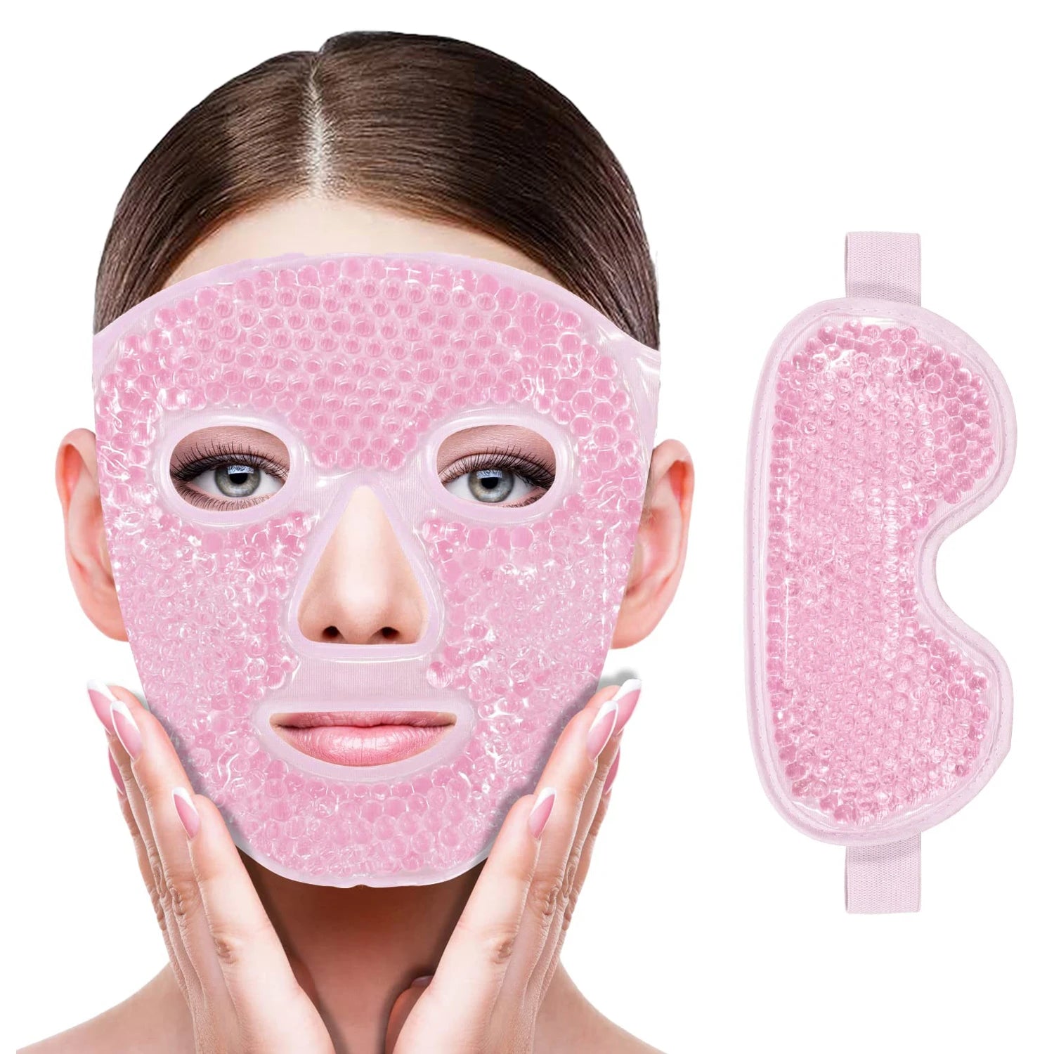 Gel Koelmasker voor Gezicht & Ogen — Warm & Koud Kompres voor Ontspanning & Verzorging