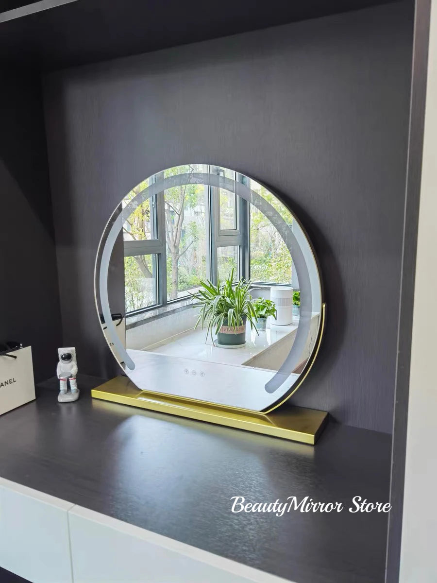 Vanity Makeup Mirror with Lights Detachable 15x Magnification 3 Color Lighting Modes Touch Screen Control 360°Rotation Kenza Beauty Lab