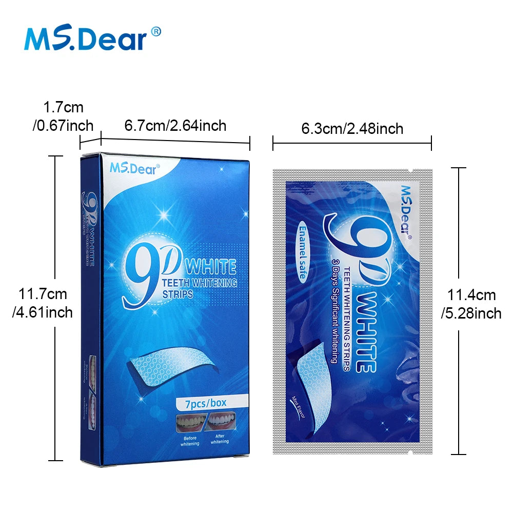 9D Gel Teeth Whitening Strips — Professionele Tandbleking Thuis