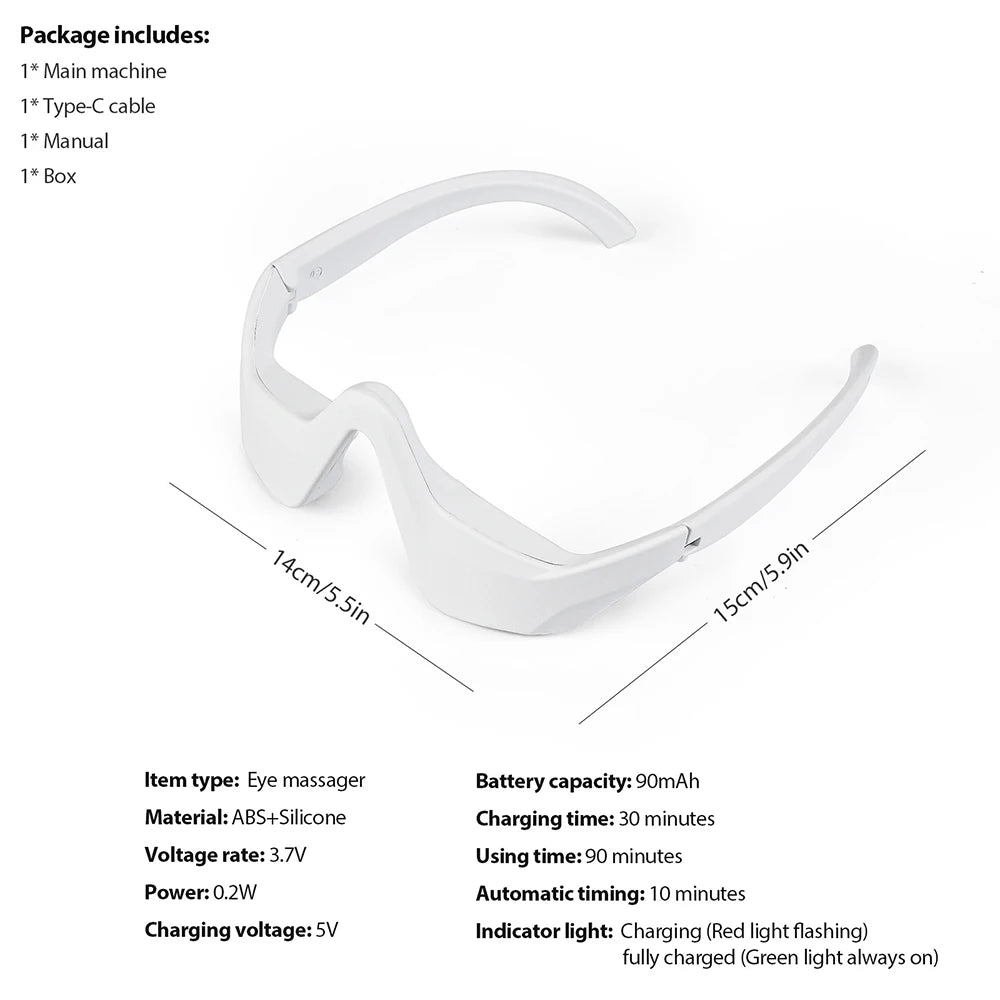 3D Oogmassager – Warmte, Vibratie & Acupressuur voor Ontspannen Ogen