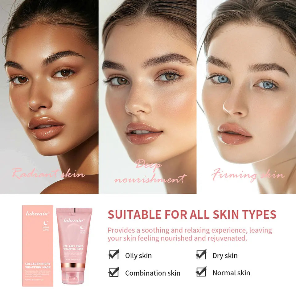 Collageen Jelly Crème Peel-Off Nachtmasker — Hydratatie & Verstrakking