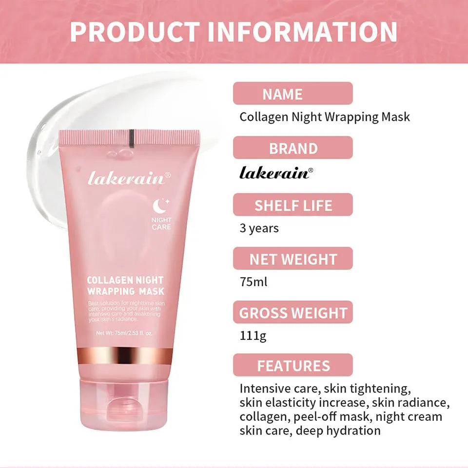 Collageen Jelly Crème Peel-Off Nachtmasker — Hydratatie & Verstrakking