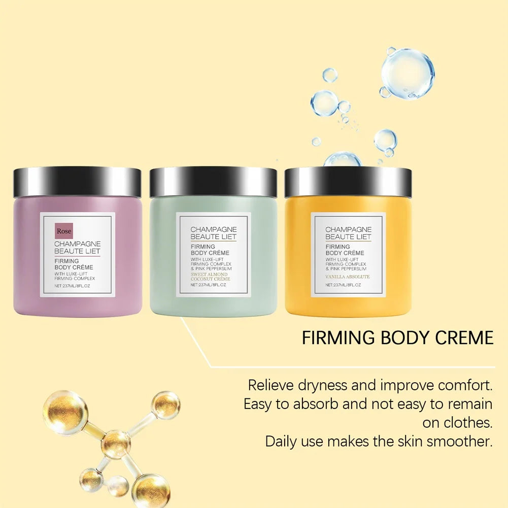 Champagne Firming Body-Cream With Pepperslim Anti Wrinkle Skin Tightening Cream Daily Hydrating Body Lotion For Men And Women Kenza Beauty Lab