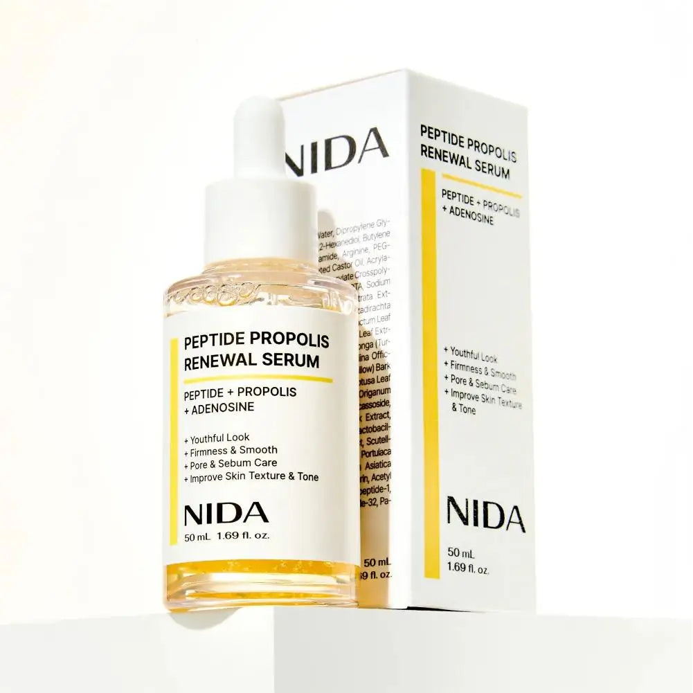 NIDA peptide skincare set met propolis en serum – producten