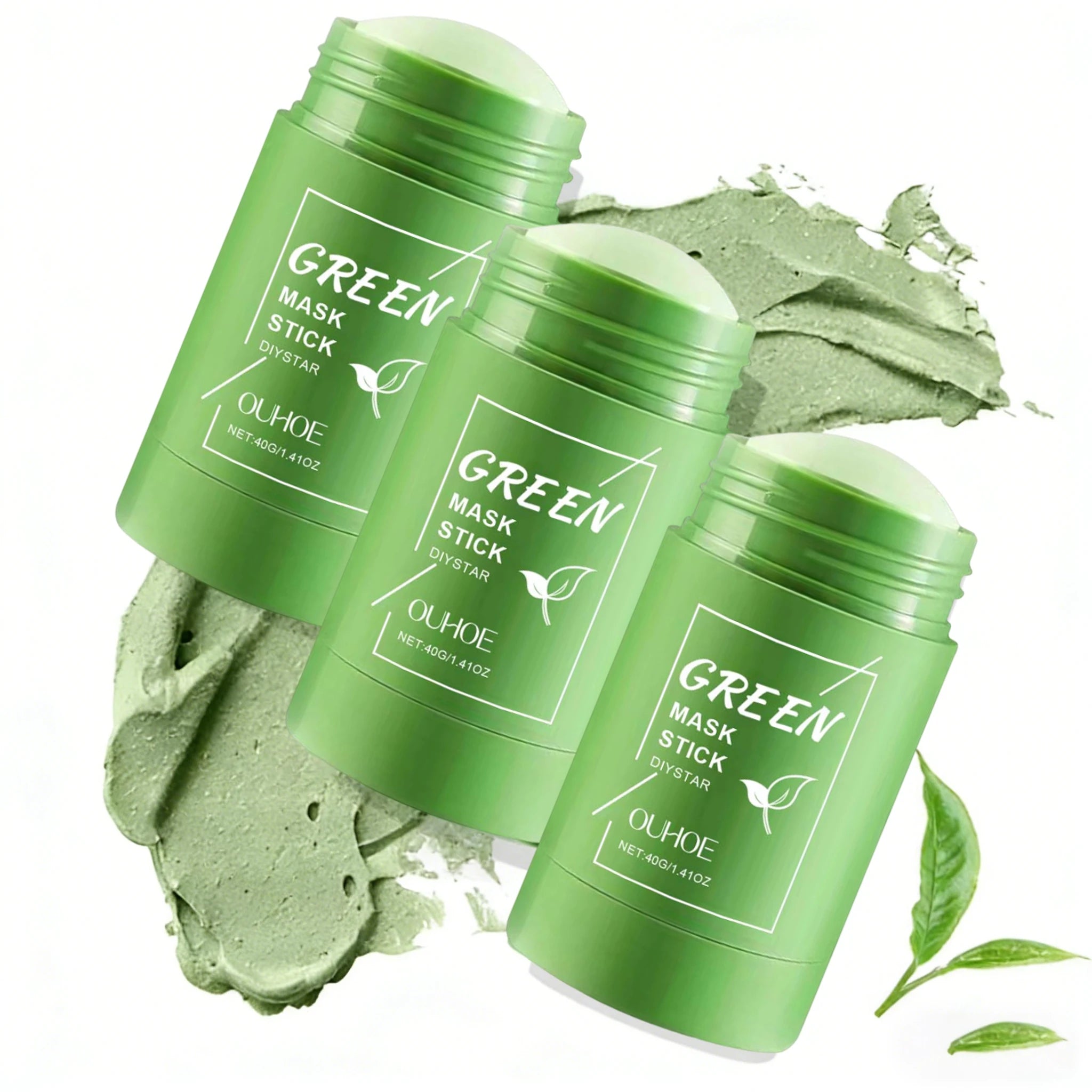 Green Tea Clay Mask Stick — Poriënreiniging, Anti-Acne & Stralende Huid