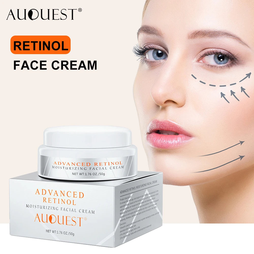 Retinol Anti-Rimpel Gezichtscrème met Hyaluronzuur — Hydratatie & Anti-Aging