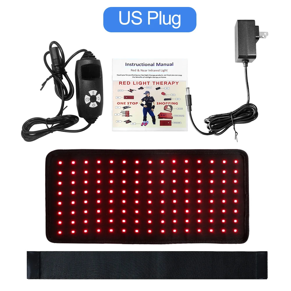 LED Rood & Infrarood Lichttherapie Riem — 120 LED's, 660nm & 850nm voor Rug & Lichaam