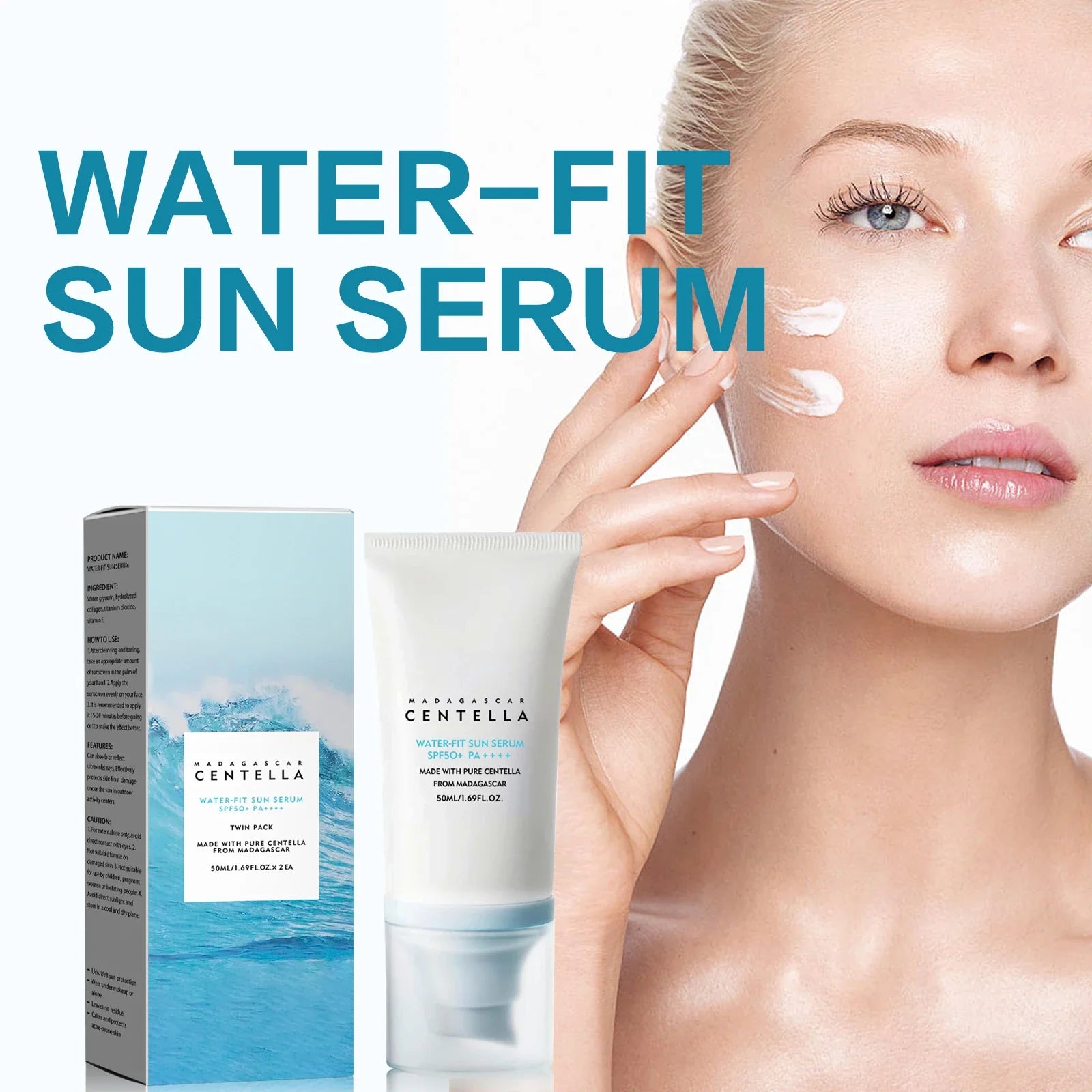SPF50 Zonnebrandcrème Gezicht Centella Kenza Beauty Lab