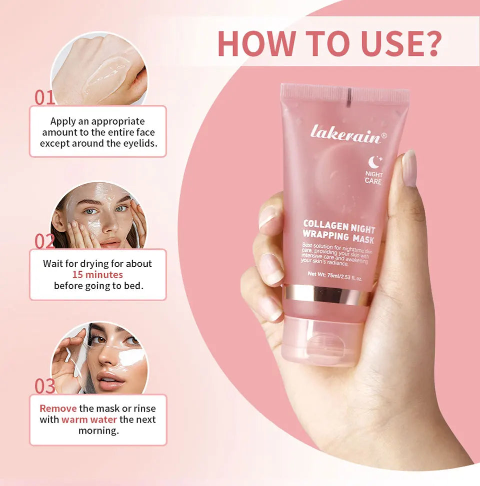 Collageen Jelly Crème Peel-Off Nachtmasker — Hydratatie & Verstrakking