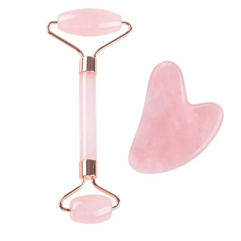 Natuurlijke Jade Roller & Gua Sha Set — Gezichtsmassage voor Lifting, Ontspanning & Stralende Huid