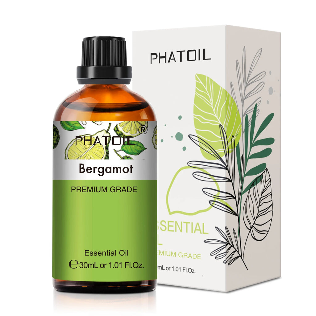 PHATOIL Essentiële Oliën Set 30ml – Lavendel, Citroen, Eucalyptus, Sandelhout & Bergamot voor Diffuser & DIY