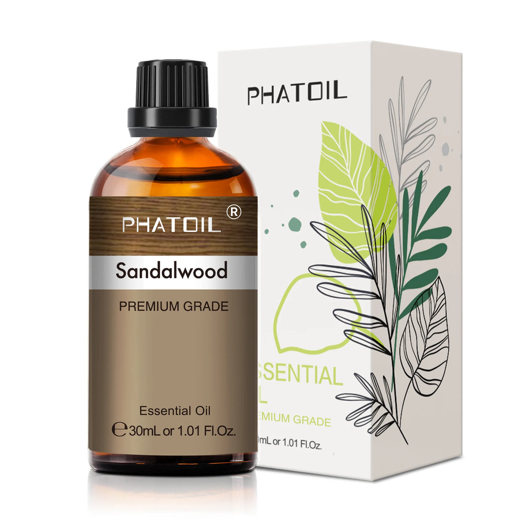 PHATOIL Essentiële Oliën Set 30ml – Lavendel, Citroen, Eucalyptus, Sandelhout & Bergamot voor Diffuser & DIY