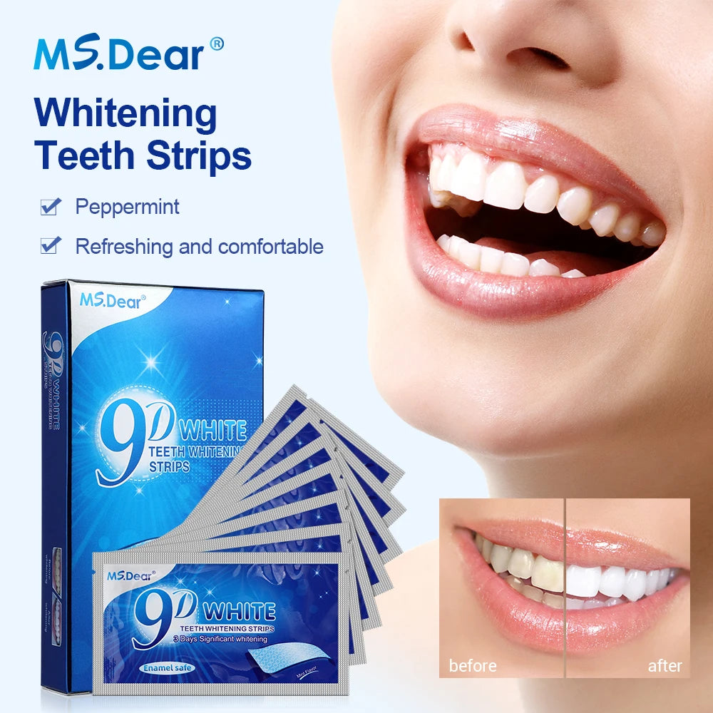 9D Gel Teeth Whitening Strips — Professionele Tandbleking Thuis