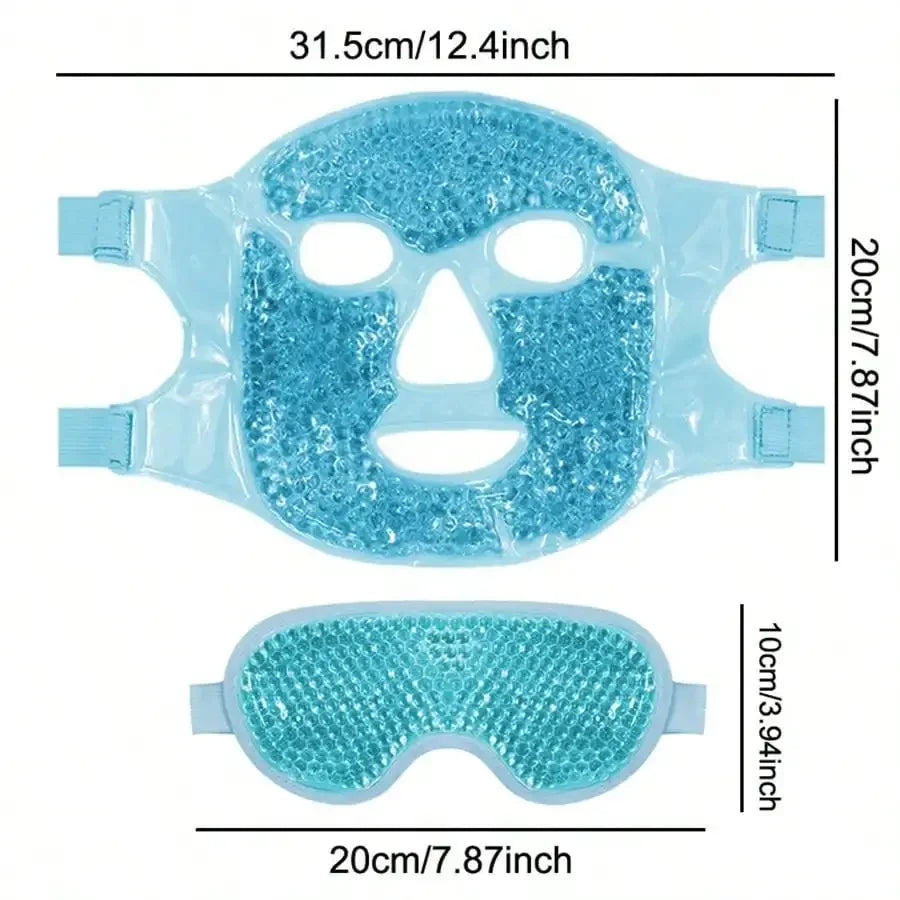 Gel Koelmasker voor Gezicht & Ogen — Warm & Koud Kompres voor Ontspanning & Verzorging