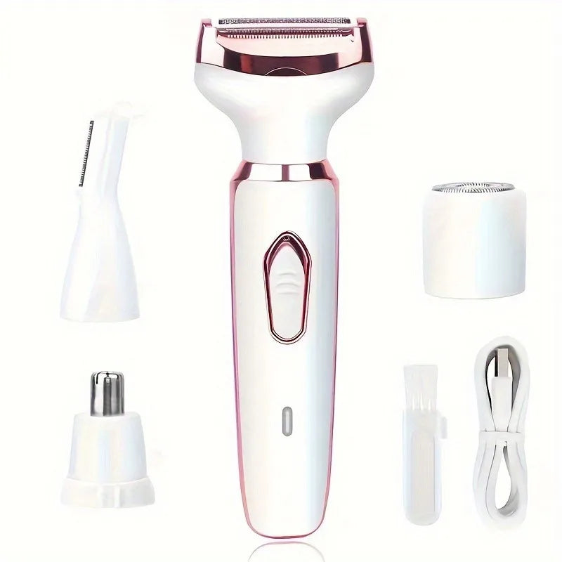4-in-1 Elektrische Dames Epilator – Pijnloos Ontharen, Scheren & Trimmen