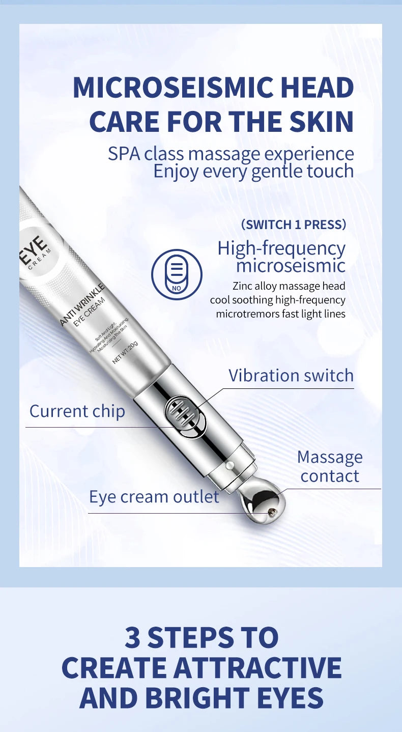 OCHEAL Elektrische Massage Oogcrème — Hyaluronzuur, Anti-Rimpel & Hydratatie