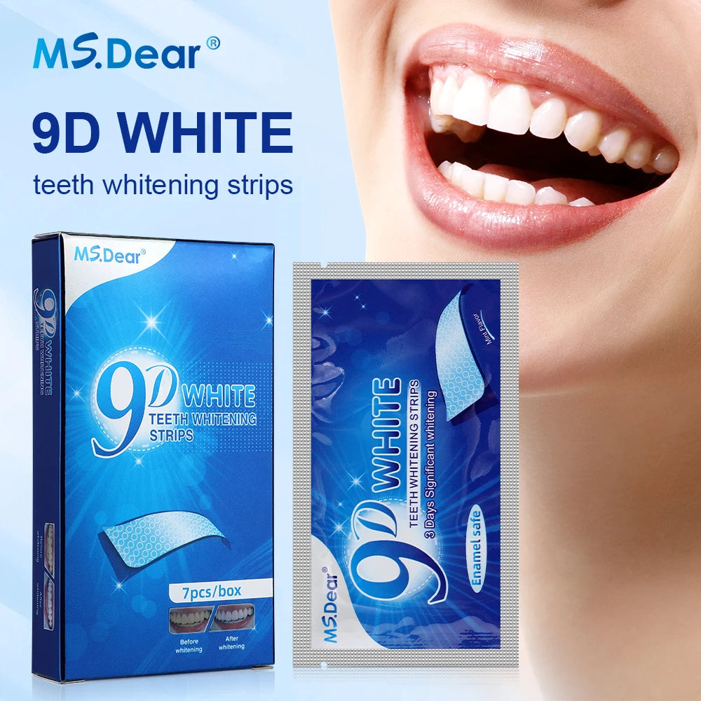 9D Gel Teeth Whitening Strips — Professionele Tandbleking Thuis