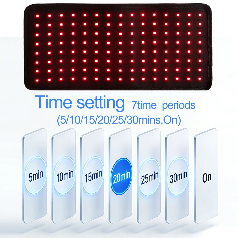 LED Rood & Infrarood Lichttherapie Riem — 120 LED's, 660nm & 850nm voor Rug & Lichaam