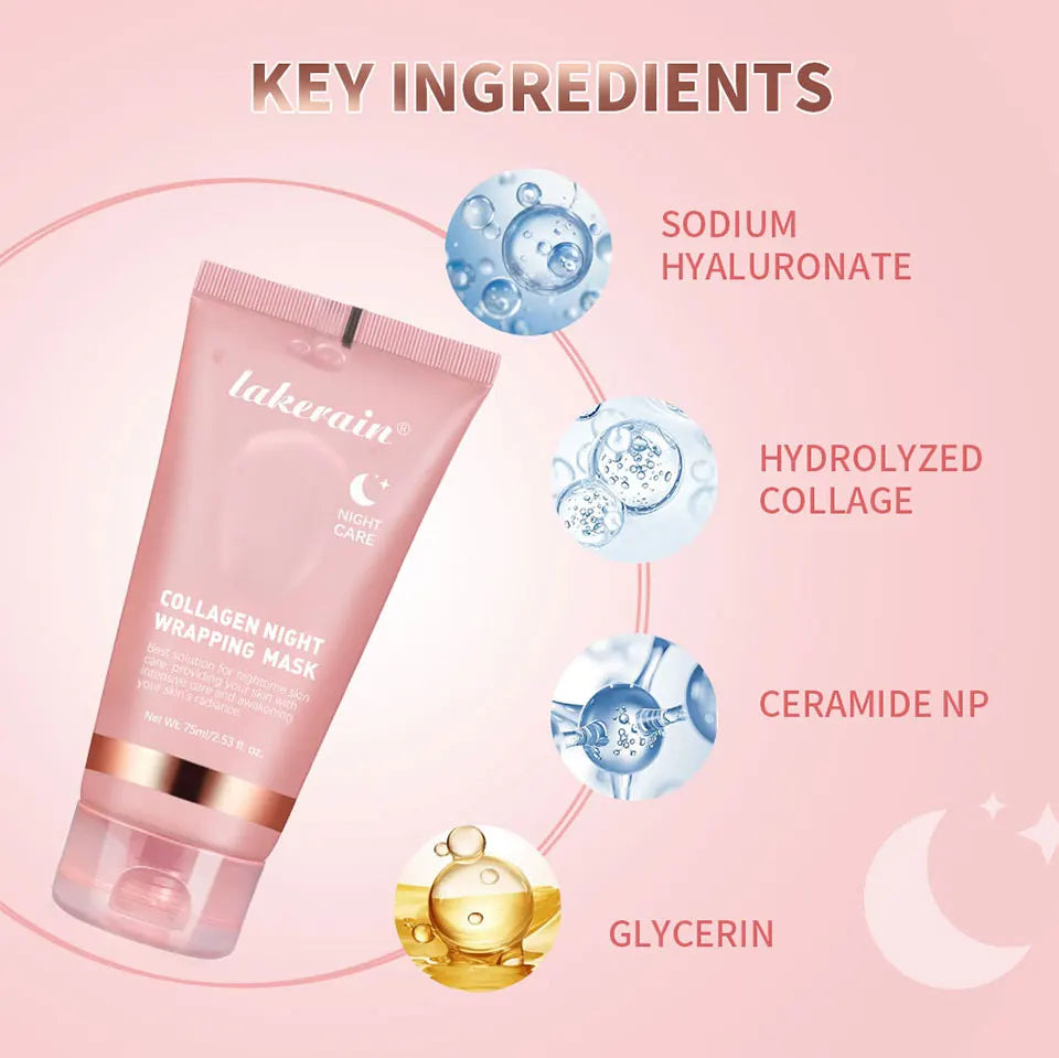 Collageen Jelly Crème Peel-Off Nachtmasker — Hydratatie & Verstrakking