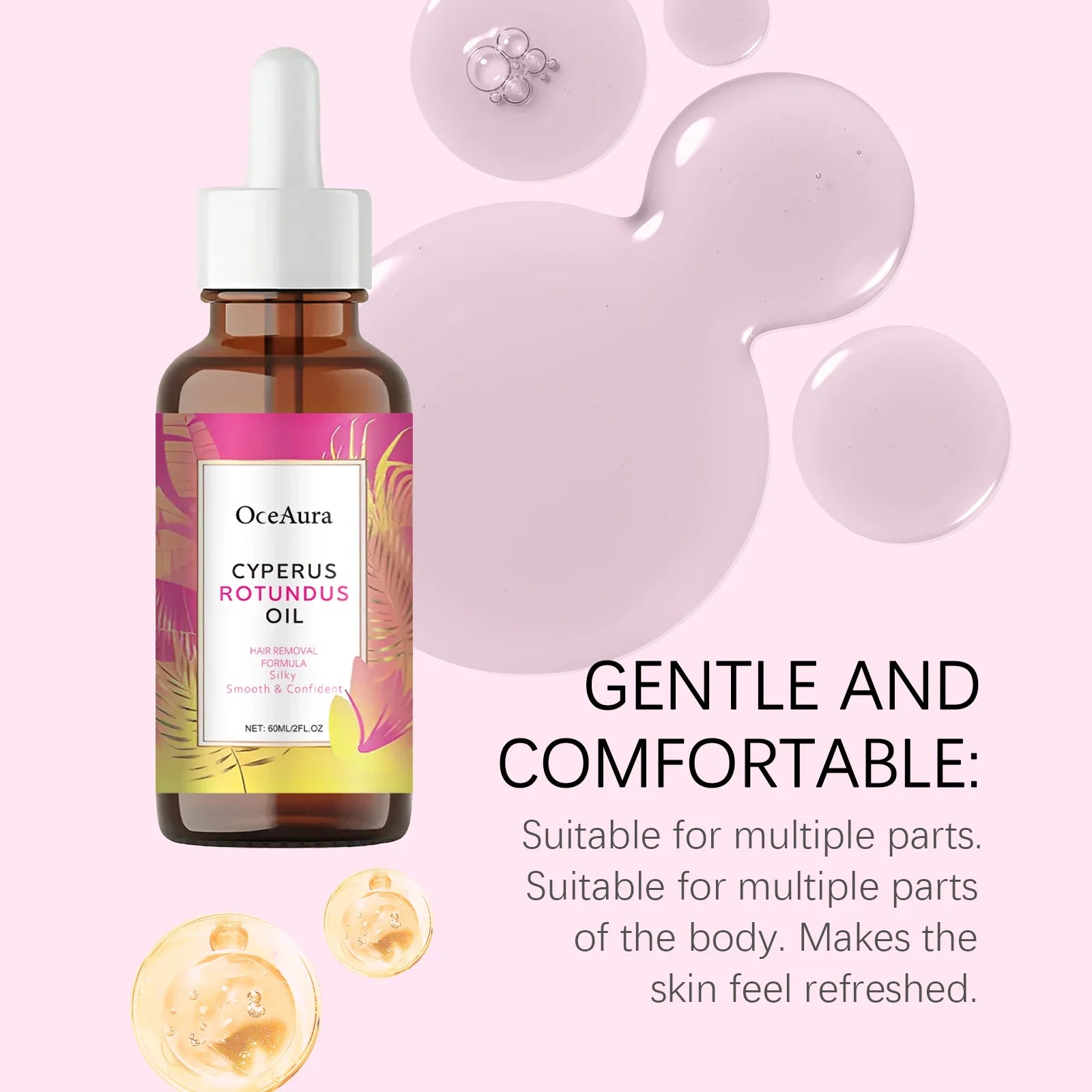 Ontharingsolie na scheren en epileren met Cyperus Rotundus – Kenza Beauty Lab