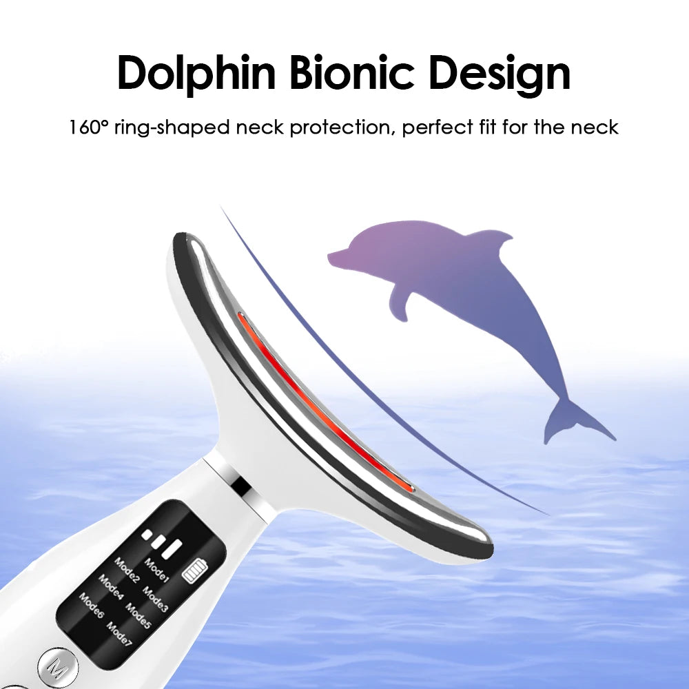 LED Nek & Gezicht Lifting Massager – Photon Therapie & Rimpelverwijdering