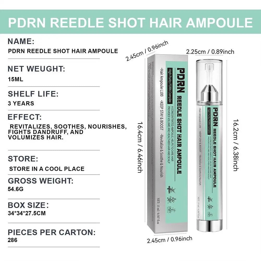 PDRN Haarampoule met Keratine & Biotine — Diepe Hydratatie & Haarherstel