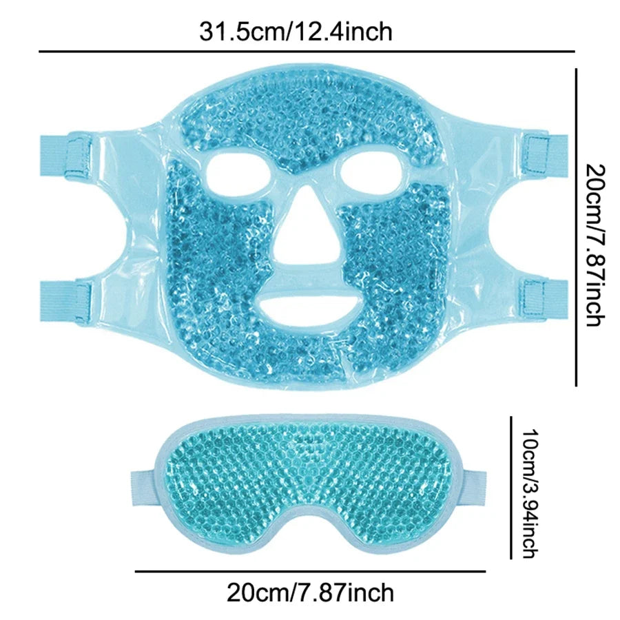 Gel Koelmasker voor Gezicht & Ogen — Warm & Koud Kompres voor Ontspanning & Verzorging
