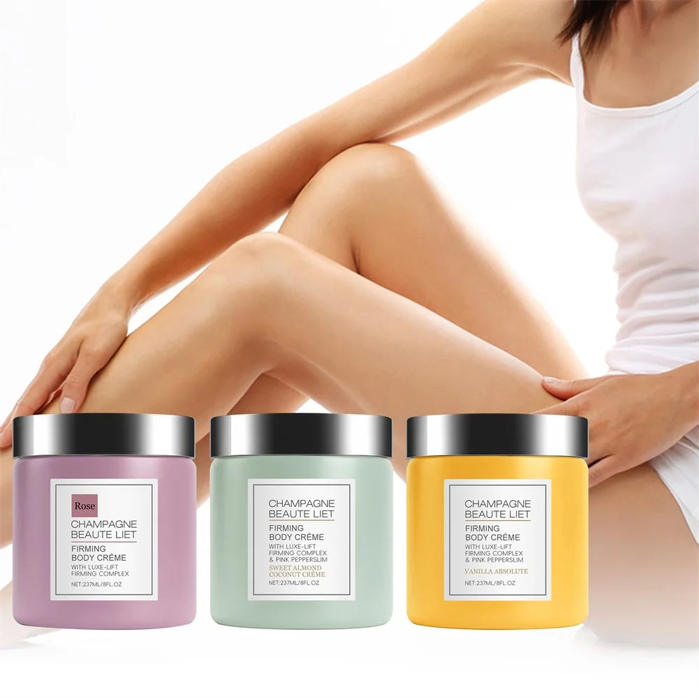 Champagne Firming Body-Cream With Pepperslim Anti Wrinkle Skin Tightening Cream Daily Hydrating Body Lotion For Men And Women Kenza Beauty Lab