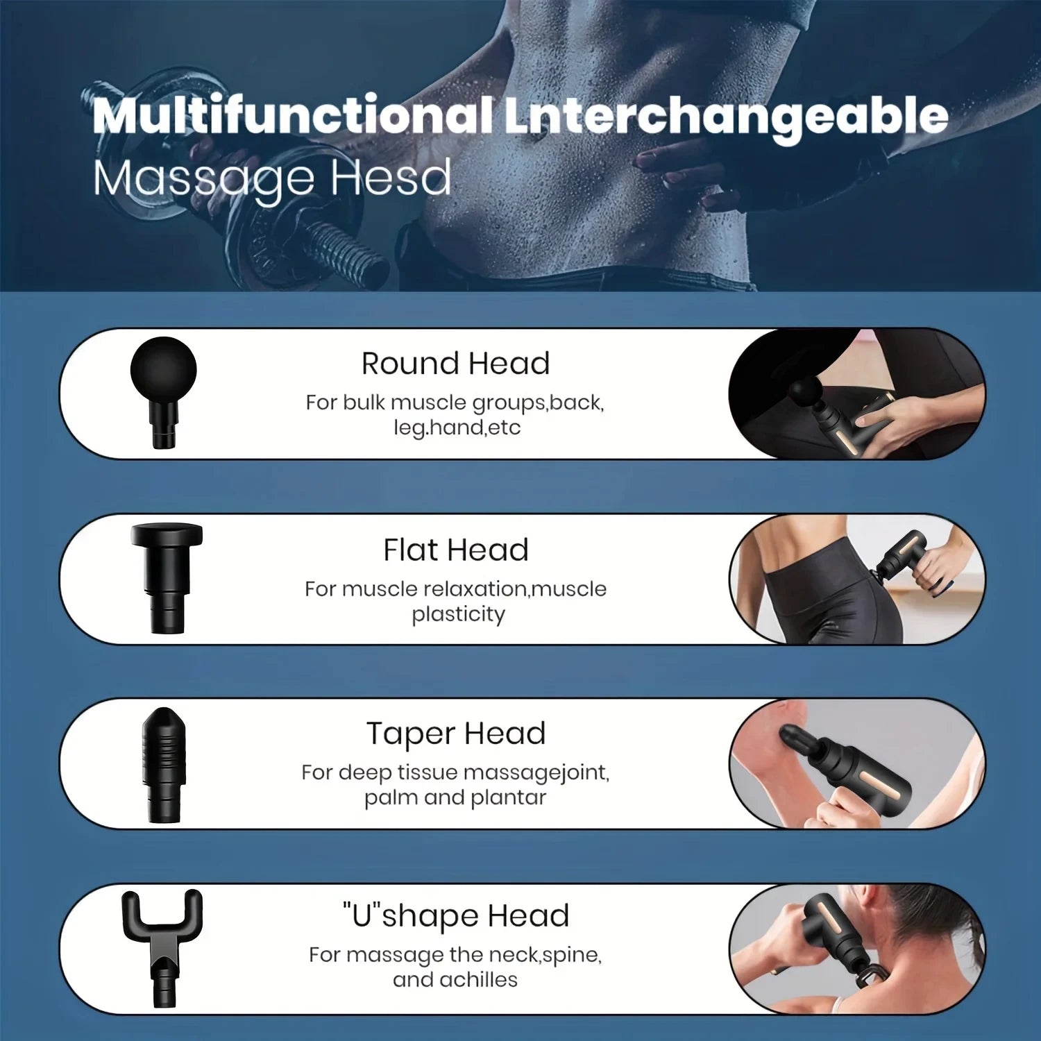 Massage Gun Elektrisch Percussie Pistol – Diepe Spiermassage & Herstel