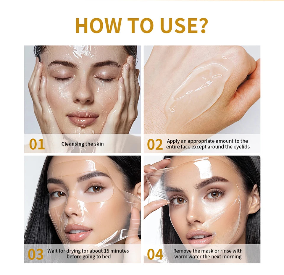 Collageen Jelly Crème Peel-Off Nachtmasker — Hydratatie & Verstrakking