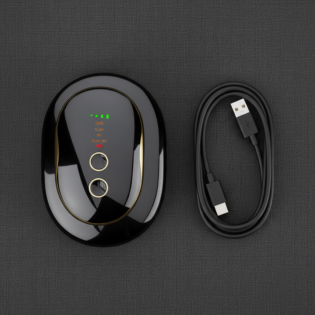 EMS RF Body Sculptor — Flat lay