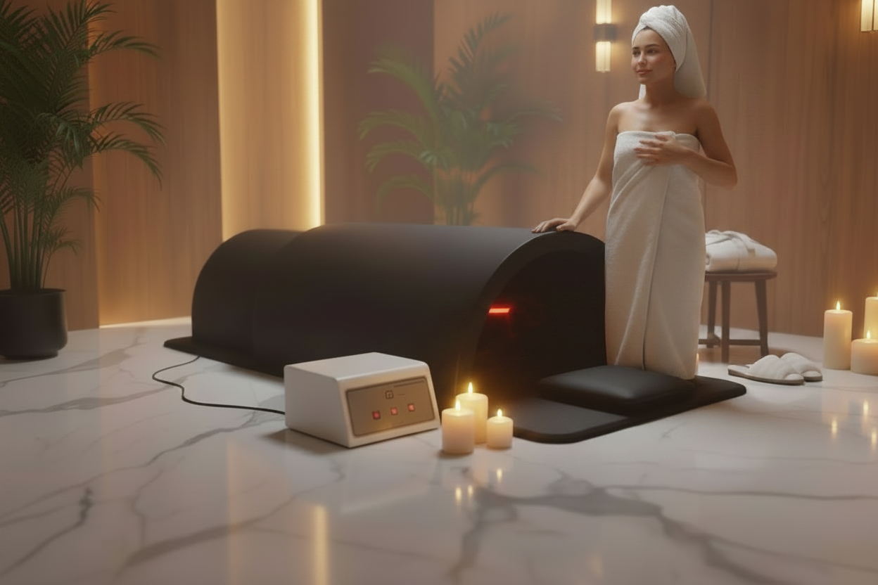 Infrarood Sauna Dome met Roodlicht – detailweergave