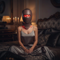 4-in-1 LED Lichttherapie Masker — model draagt masker