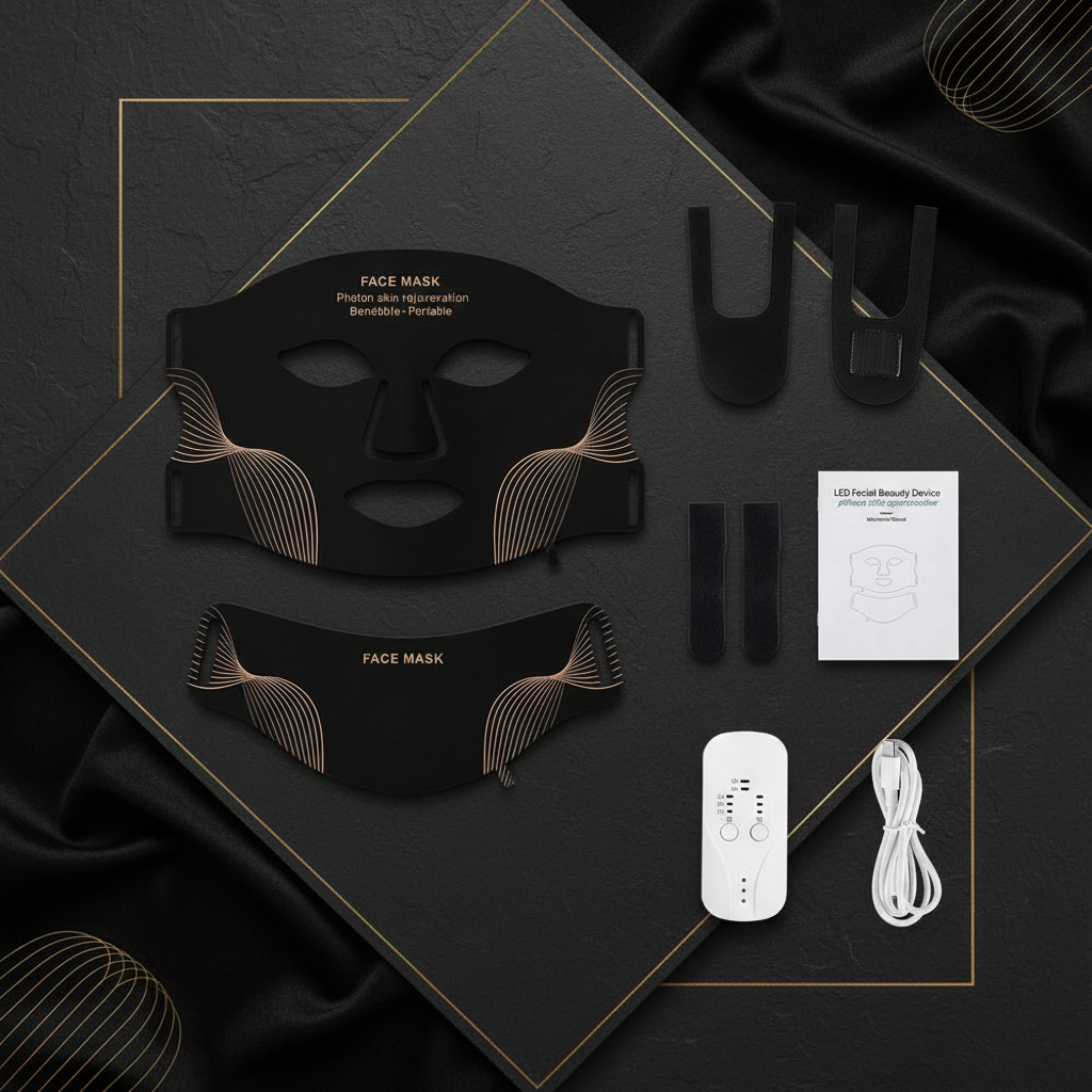 Siliconen LED Hoofd- & Nekmasker — pakketinhoud